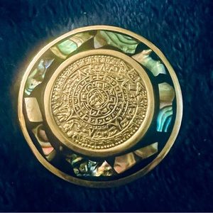 VTG sterling silver and turquoise Mexican pendant Taxco Mexico